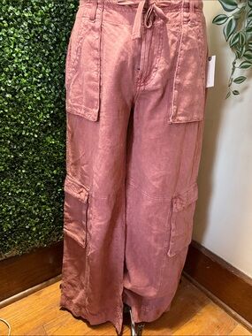 Pilcro Rose Cargo Wide-Leg Pants